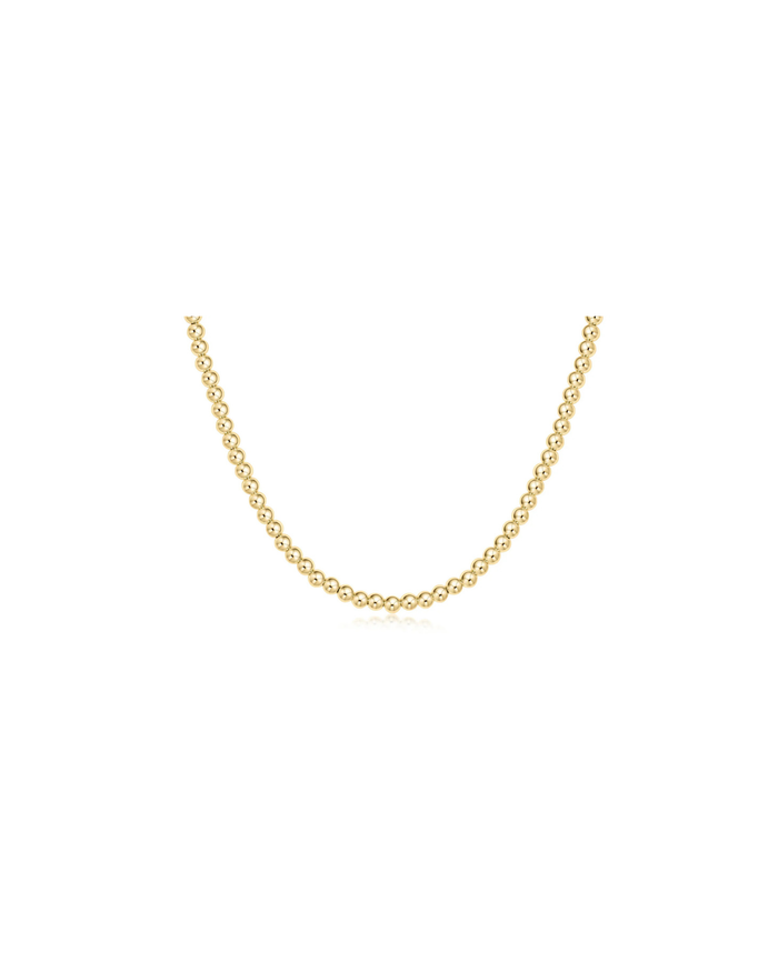 15" Choker Beaded - Classic Gold 4mm