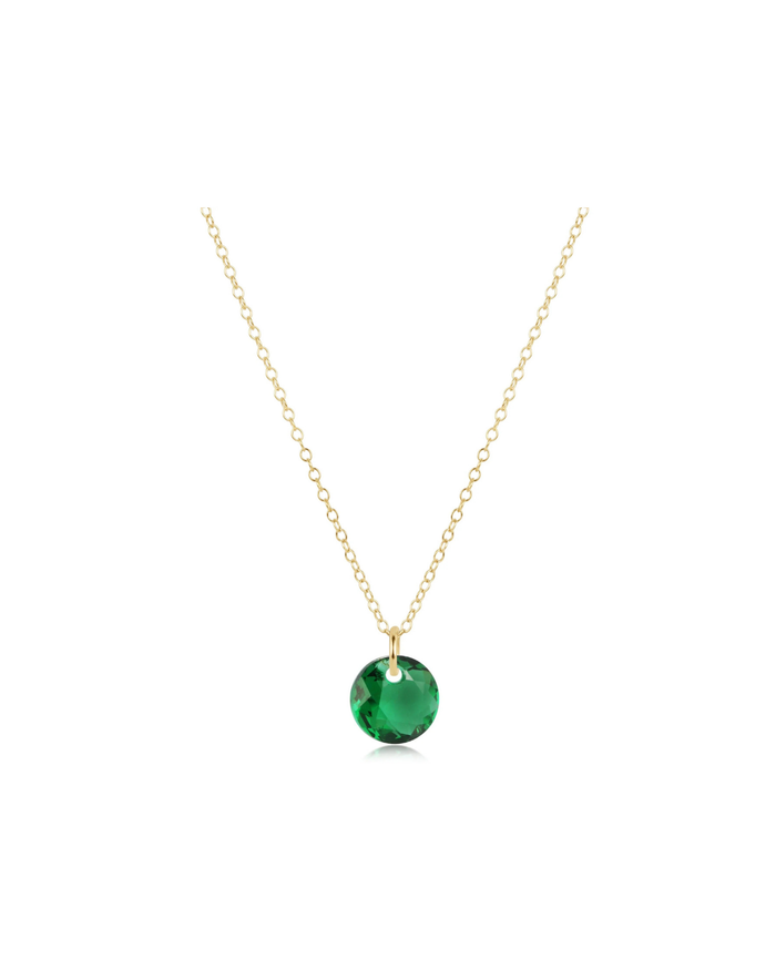 16" Necklace Gold - Reflection Small Charm - 05