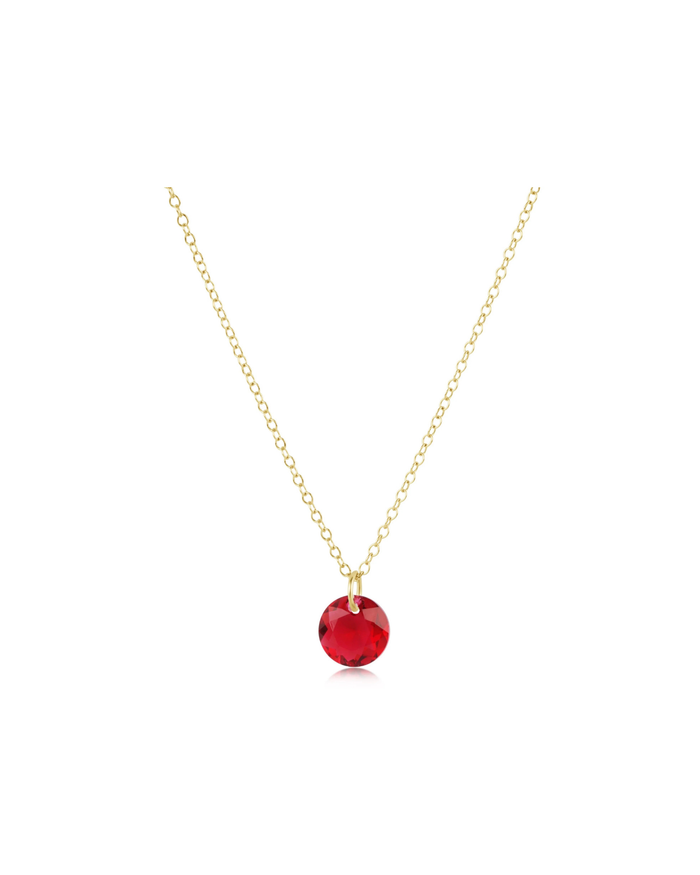 16" Necklace Gold - Reflection Small Charm - 07