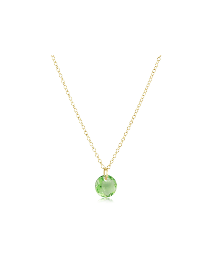 16" Necklace Gold - Reflection Small Charm - 08