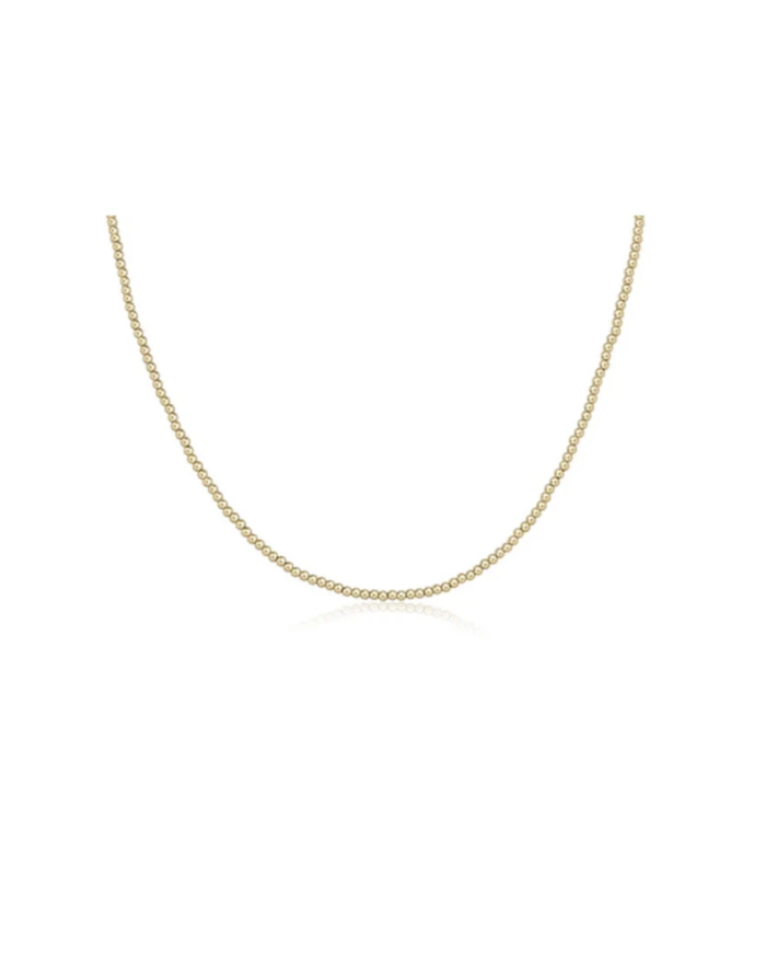 17" Choker Beaded - Classic Gold 2.5mm