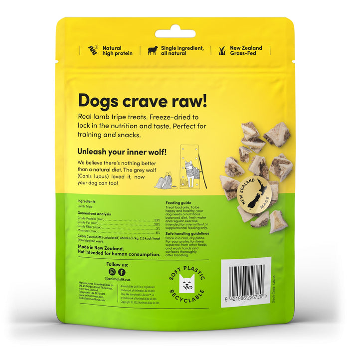 Animal Like Us Freeze Dried Grass Fed Lamb Tripe 60g