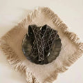 Book Pendant Cowhide Collar Dark Brown