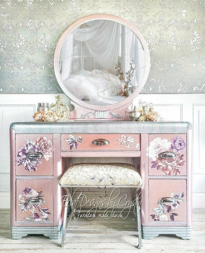 Großes Redesign Décor Transfers - Burgundy Rose Garden - Lioness Vintage