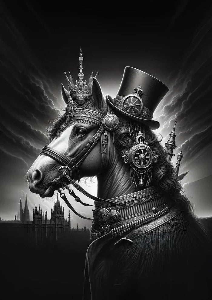 Hector Horse - Steampunk Pferd | Decoupage Seidenpapier | Mint by Michelle - Lioness Vintage