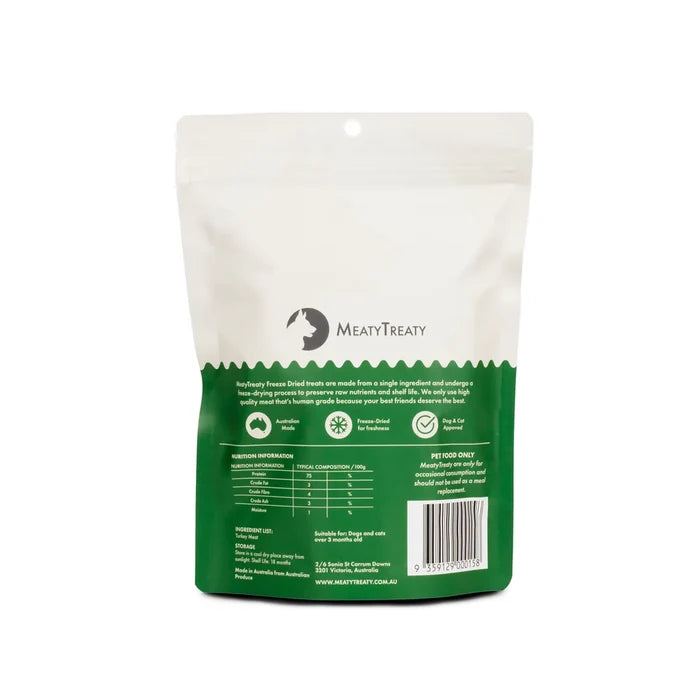MeatyTreaty Freeze Dried Turkey 80g