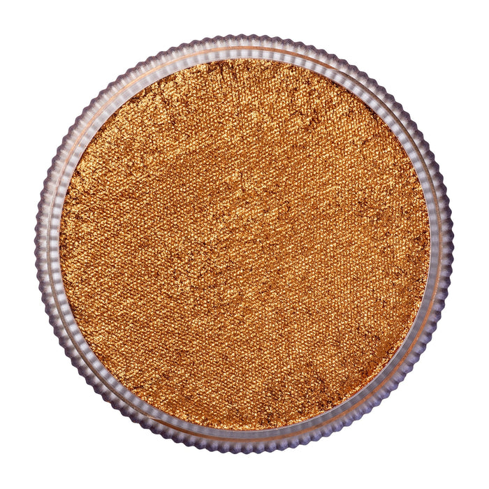 TAG Pearl Old Gold face paint 32g colour swatch top view