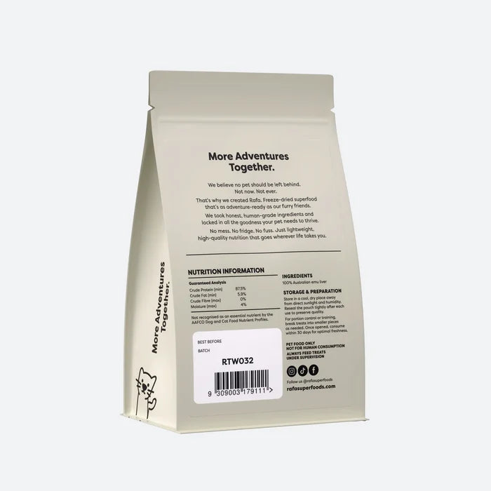 RAFA Freeze-Dried Emu Liver 80g