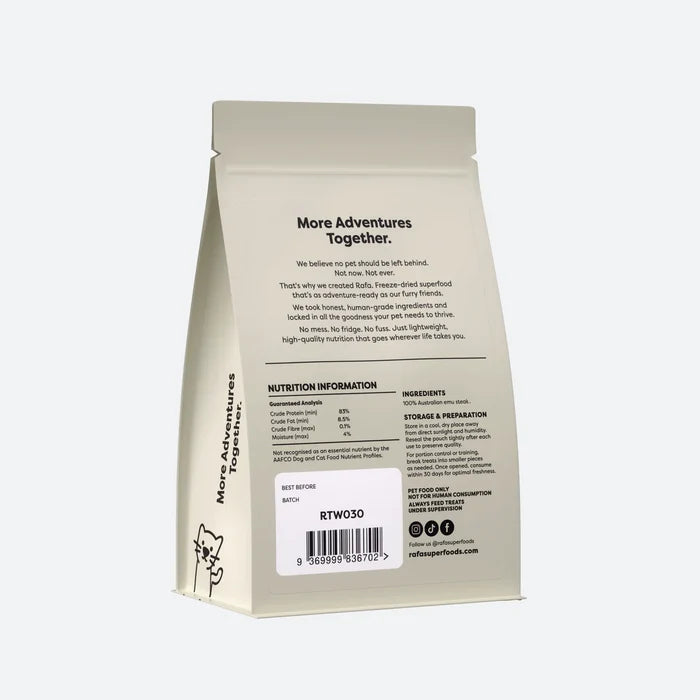 RAFA Freeze-Dried Emu Steak 60g