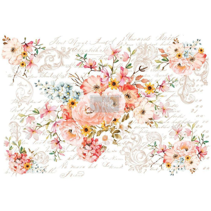 Sehr großes ReDesign Transfer - Rose Celebration - Lioness Vintage