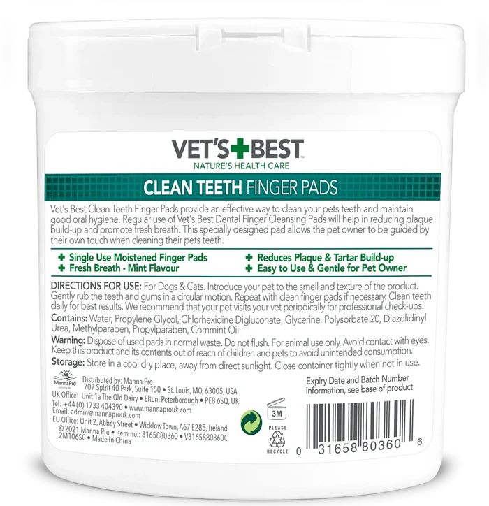 Vet's Best Clean Teeth Finger Pads